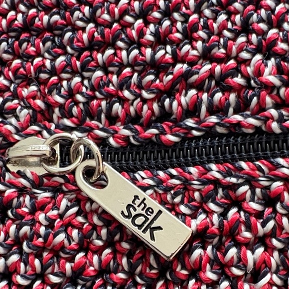 The Sak Red White & Navy Crochet Shoulder Bag - Picture 2 of 7